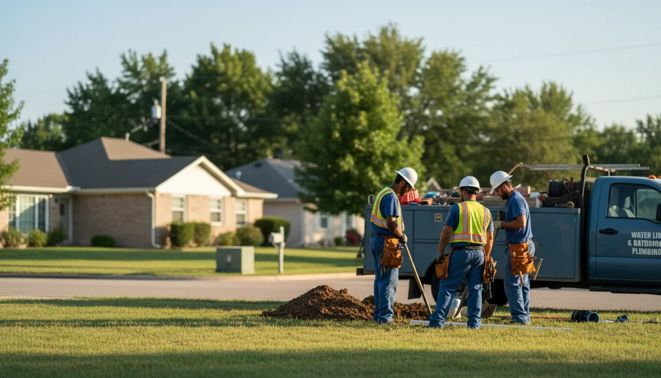 Residential water line and bathroom plumbing service in Beechmont, KY